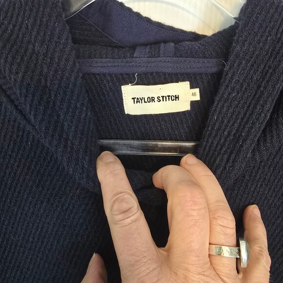 Taylor Stitch Nomad Hoodie Navy Twill Limited Edition Kangaroo Pocket Heavy 46 - Picture 3 of 10